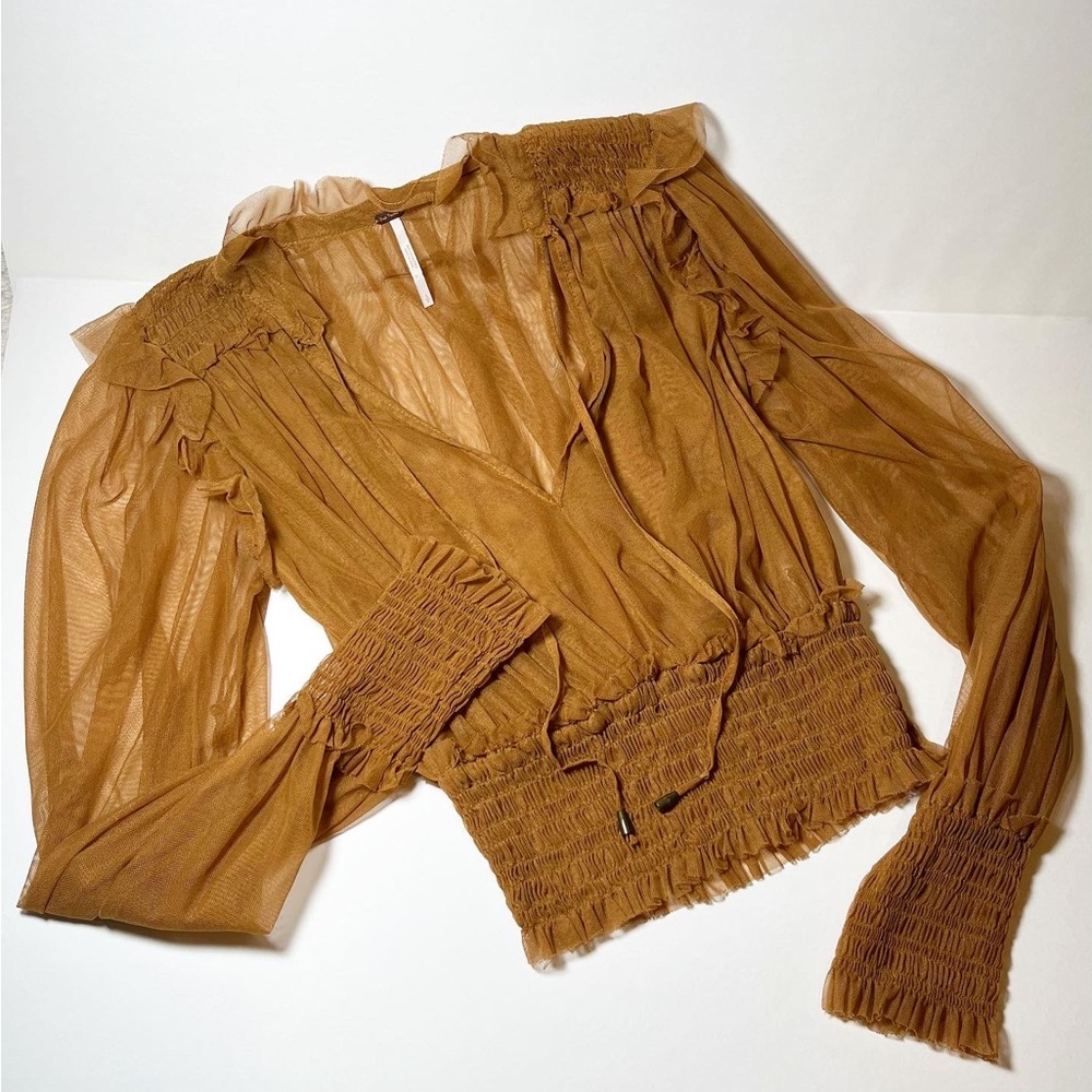 Free People. Size small. Mustard yellow sheet.